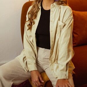 Light Mustard  Corduroy Jacket Medium/Large